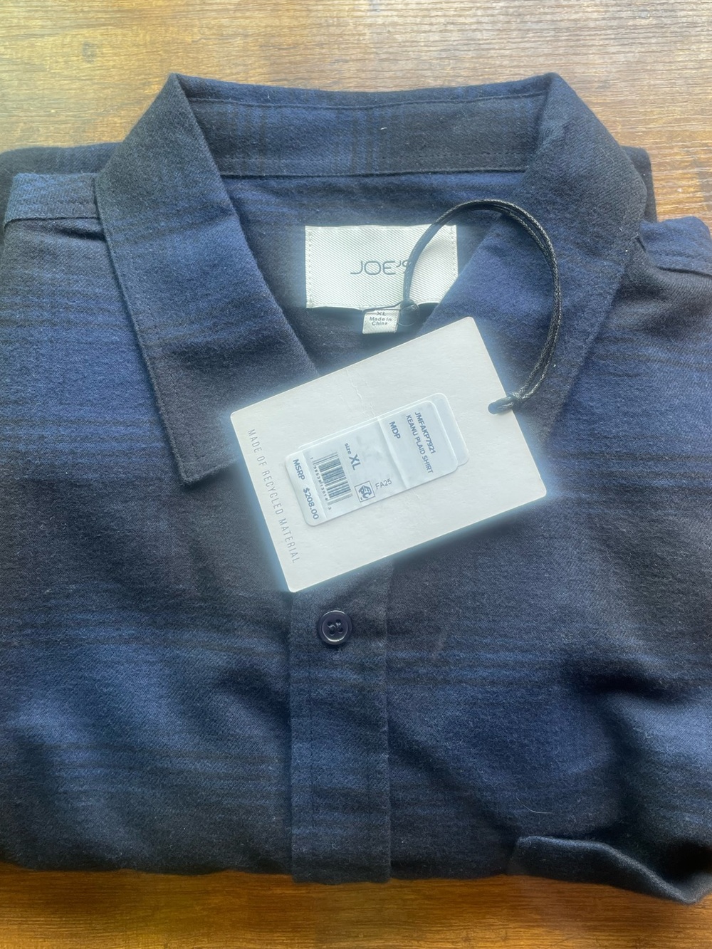 Joe's Jeans Navy Button-Down Polo Shirt - Men's